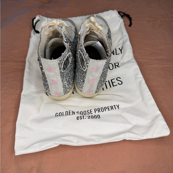 Golden Goose Women's‎ Silver Glitter Sneakers - Picture 2 of 6